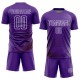 Custom Purple White Geometric Lines Sublimation Soccer Uniform Jersey Custom Purple White Geometric Lines Sublimation Soccer Uniform Jersey
