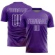 Custom Purple White Geometric Lines Sublimation Soccer Uniform Jersey Custom Purple White Geometric Lines Sublimation Soccer Uniform Jersey
