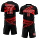 Custom Black Red-White Sublimation Soccer Uniform Jersey Custom Black Red-White Sublimation Soccer Uniform Jersey