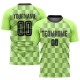 Custom Neon Green Black Third Sublimation Soccer Uniform Jersey