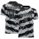 Custom Black Light Gray-White Splash Sublimation Soccer Uniform Jersey Custom Black Light Gray-White Splash Sublimation Soccer Uniform Jersey