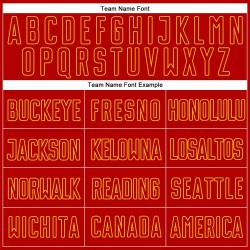 Custom White Red-Gold Sublimation Split Fashion Soccer Uniform Jersey